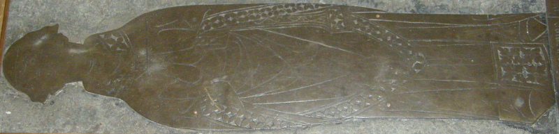 Dronfield - St John brass Thomas Gomfrey 1390 and right brother Richard Gomfrey 1380 Thomas